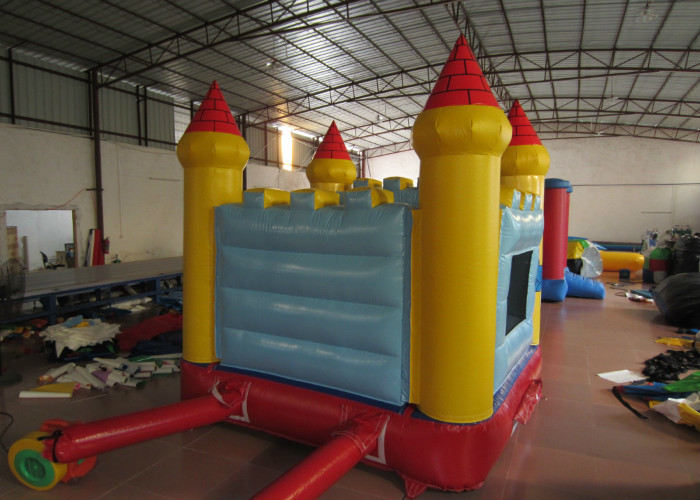 0.55mm PVC Tarpaulin Inflatable Smurf Jumping Castle House / Small Baby Bounce House