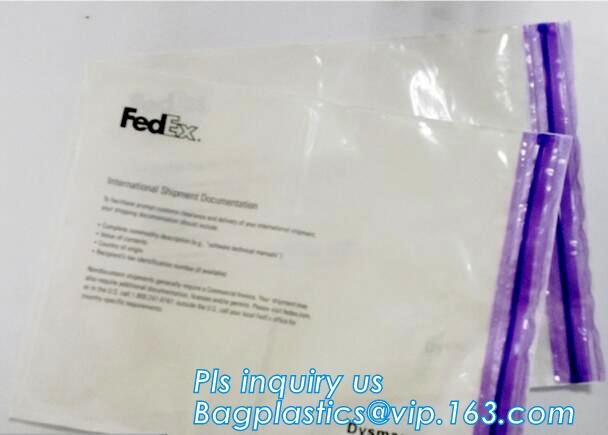 China supplier self adhesive water proof clear packing list envelope, Poly enclosed express paper bags custom mailing ba