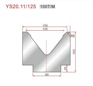 Buy cheap YS20.11/125 Press Brake Die 125mm V Opening And 42Crmo Mould Material product