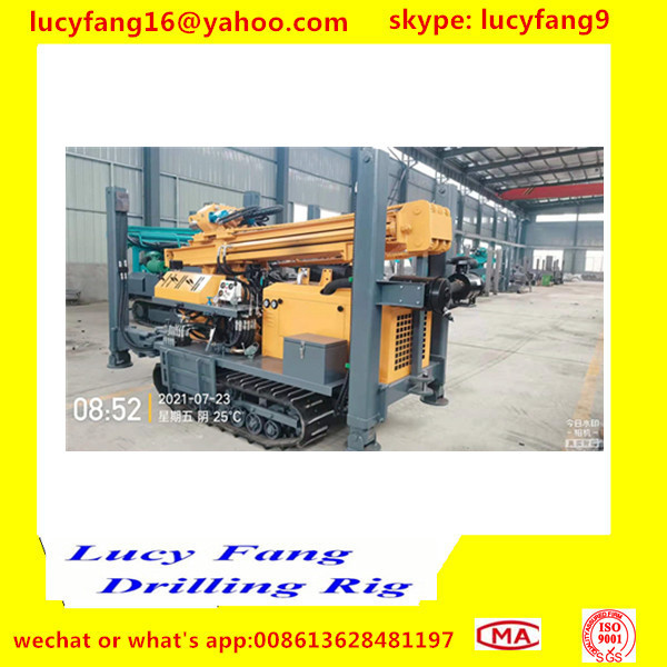 Track Mounted High Drilling Efficiency Water Well Drilling Rig with DTH hammer Drilling