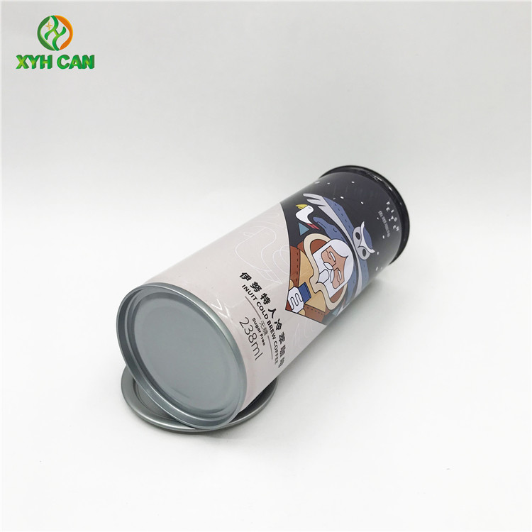 Beverage Tin Can Recyclable Fruit Beverage Tall Tin Containers 53mm Diameter 250ml Capacity FDA Certificated