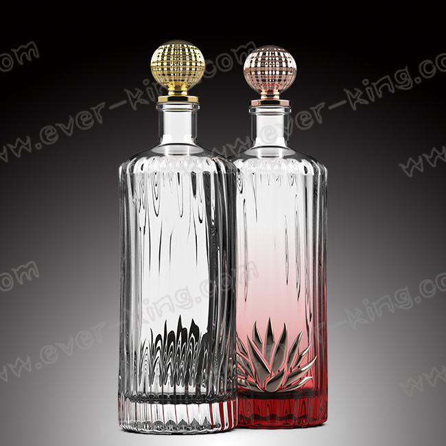 Super Flint Round Liquor Glass Bottle Empty Customized 750ml