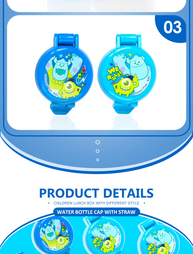 Wholesale Cartoon design child resistance cap cute plastic water bottle caps with straw