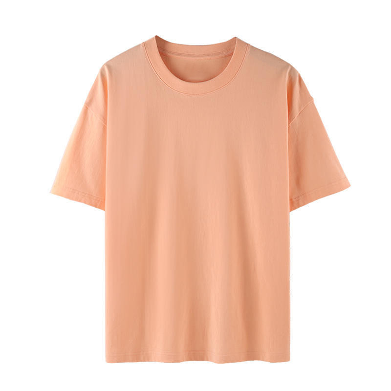 240 G Fashion Short Sleeve Round Collar Large Size Cotton T-Shirt