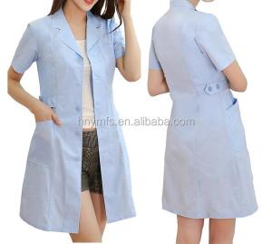 China High Quality Customized Blue Lab Coat Women Nurse Medical Scrub Suit Design on sale