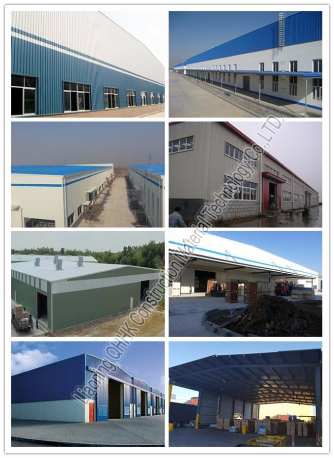 PVC Downpipe Steel Structure Warehouse With Sandwich Panel Wall