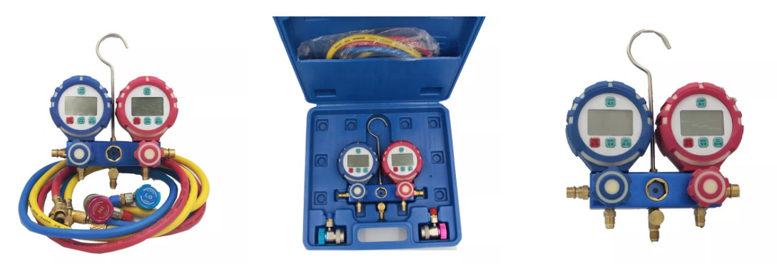 Refrigerant Vacuum Pressure Gauge Brass Digital With LCD Display