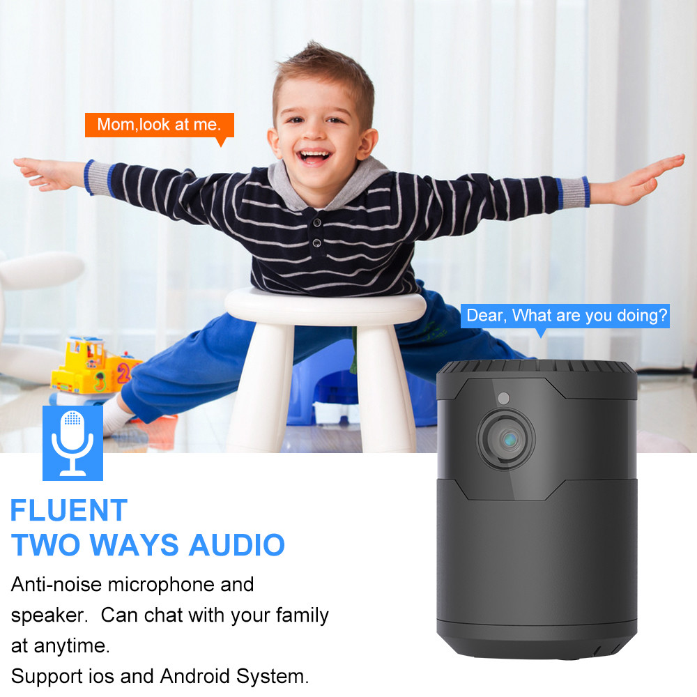 Mini indoor 1080P small button battery Power Audio pick up function 2.0MP surveillance battery camera
