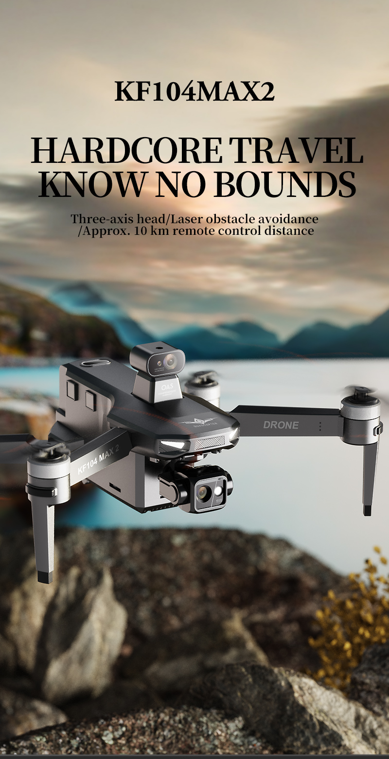 Design Kf104 Max 2 Drone Rc 5g Wifi Drone 4k Professional With Aerial 3-axis Anti-shake Gimbal Obstacle Avoidance Brushless Quadcopter