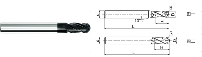 High Performance Carbide End Mills / Carbide Ball End Mill For Carving Wood