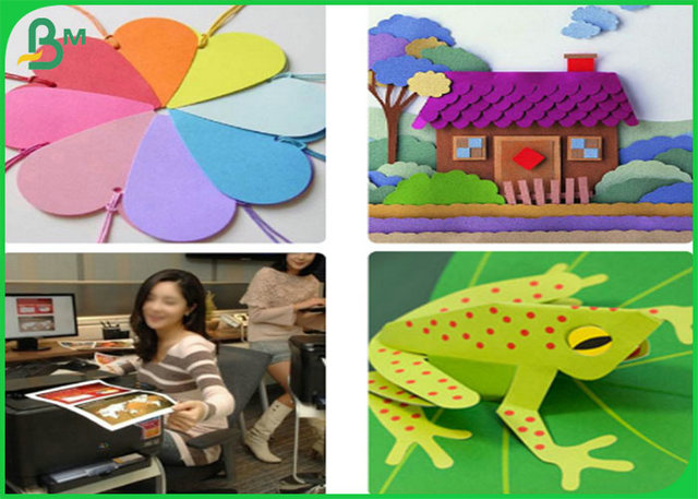 80GSM Red Color Green Color Uncoated Woodfree Paper For DIY Origami
