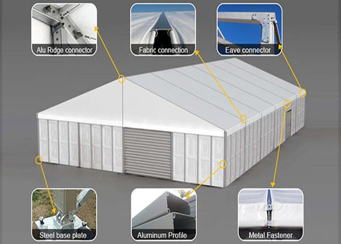 Glass Sidewalls Aluminium Frame Tent Fashionable Style 500-700 People Capacity