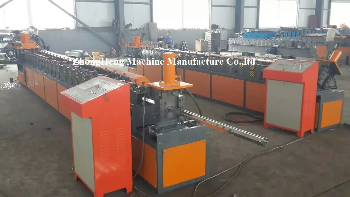 Galvanized Steel Guiding Column Shutter Door Roll Forming Machine