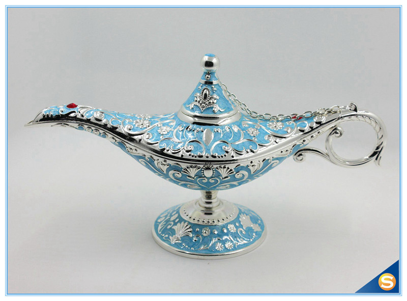 Middle East style metal aladdin lamp trinket box jewelry box for gift