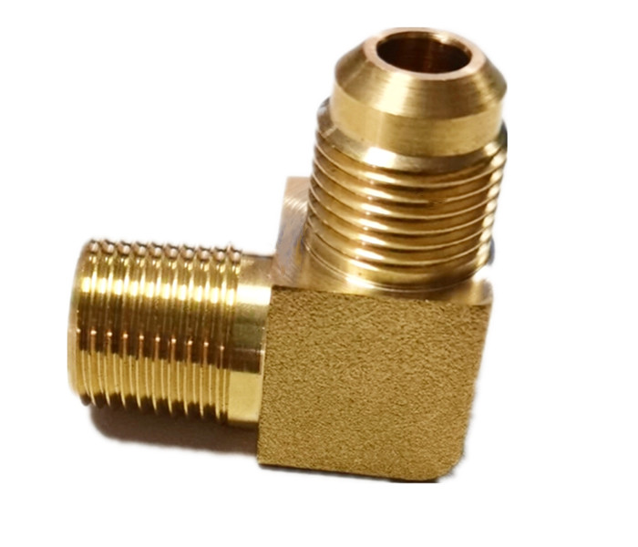 3/8" NPT Male * 3/8'' Flare Brass Elbow 90 Degree