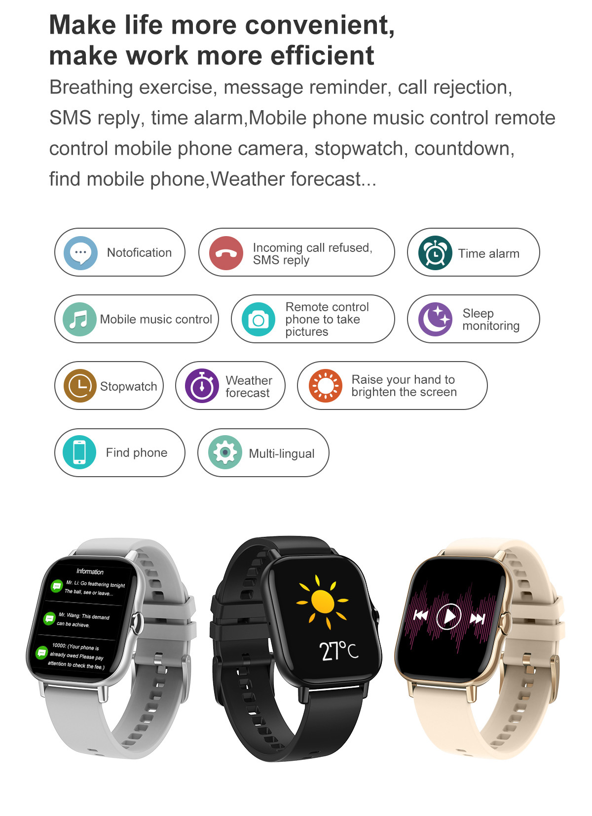 Dt94 Gts 2 Smart Watch Men Bluetooth Call 1.78 Screen Fitness Tracker Blood Pressure Ecg Sport Women Smartwatch