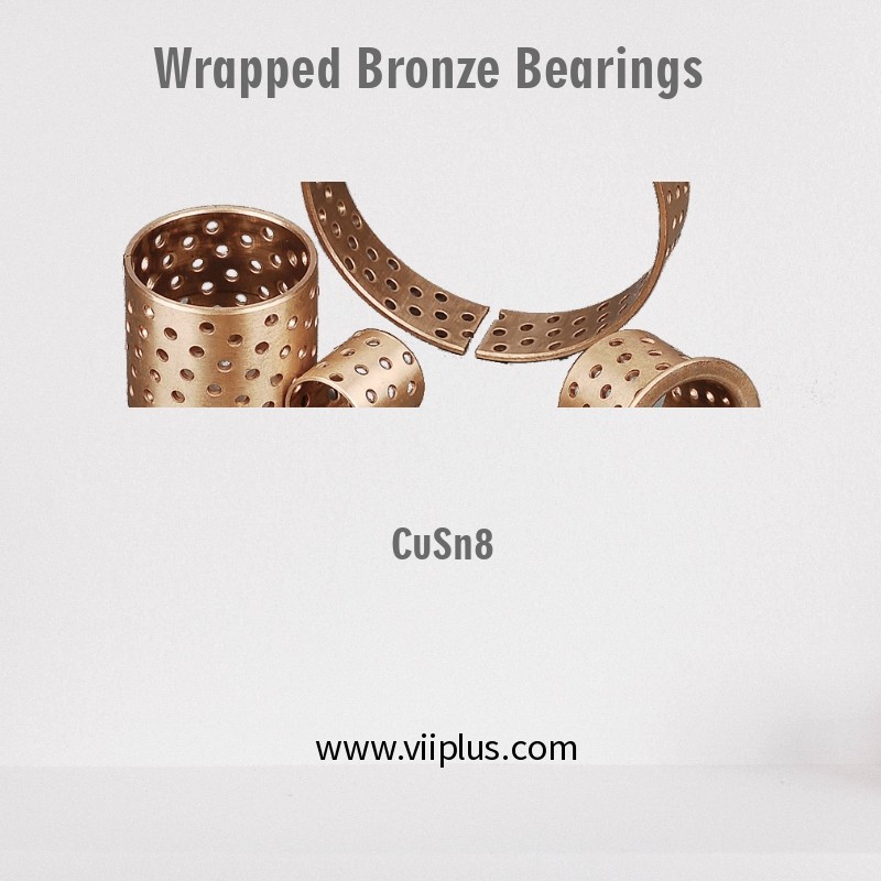 Flanged Bronze Bushings 4050 Plain CuSn8 Bronze Bearings