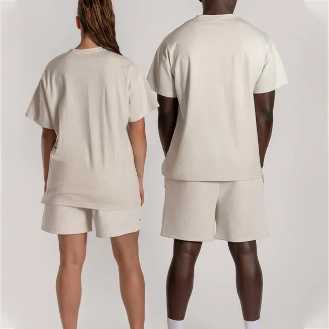 Knitted Custom Logo Printing T Shirt Oversized for Couples in Casual and Unisex Style