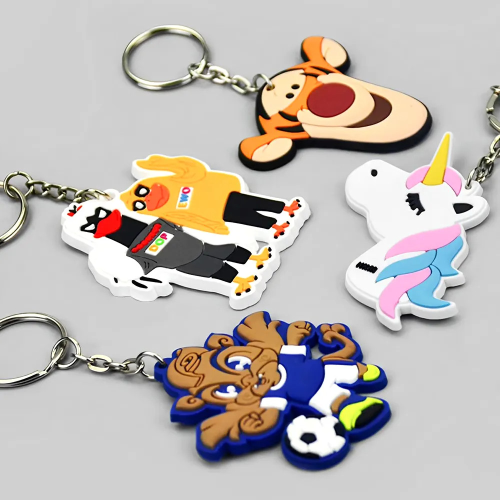 Custom Pvc Keychain 2D 3D Soft Pvc Keyrings Promotional Non toxic