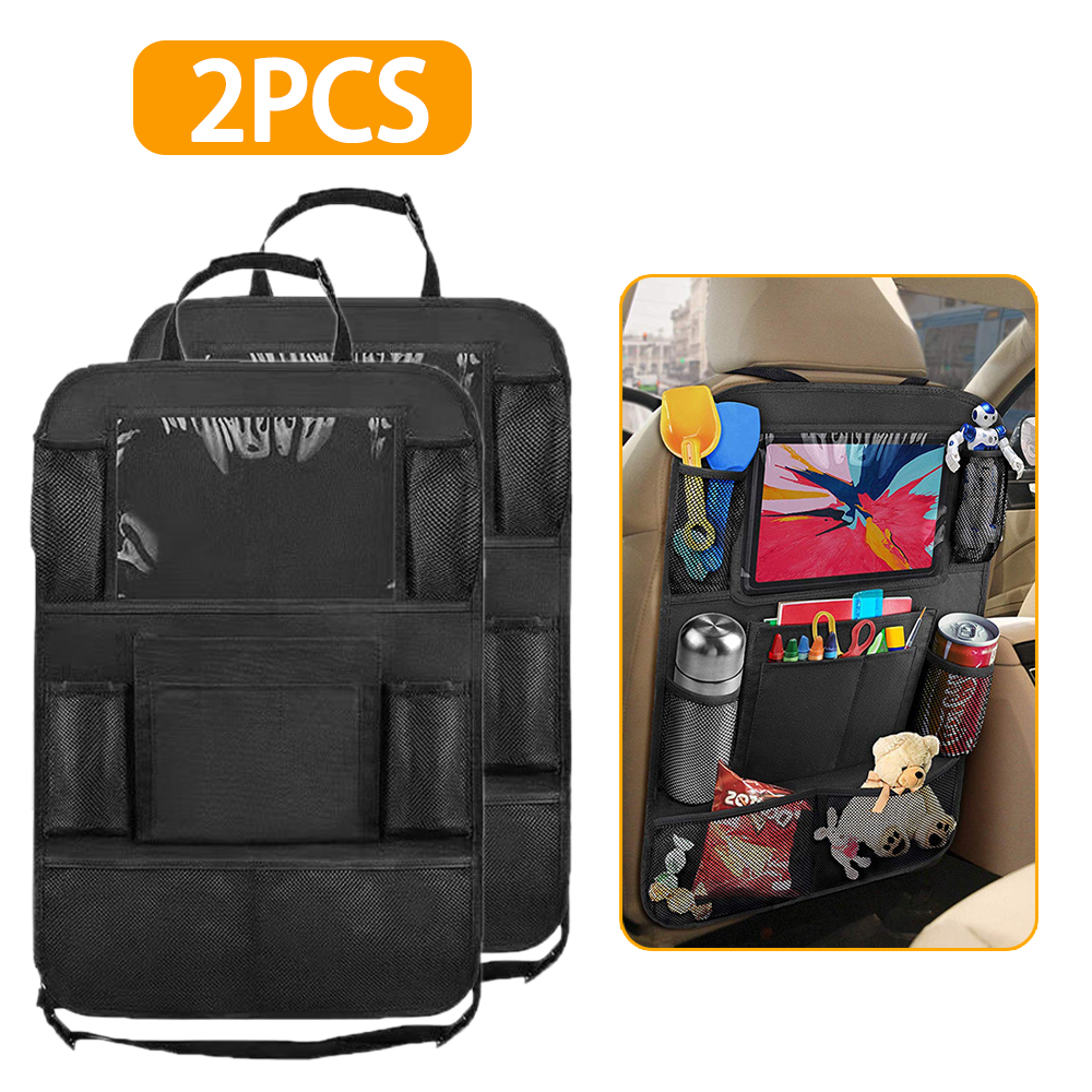 Customized Car Backseat Organizer With Touch Screen Tablet Holder Car Seat Back Protectors
