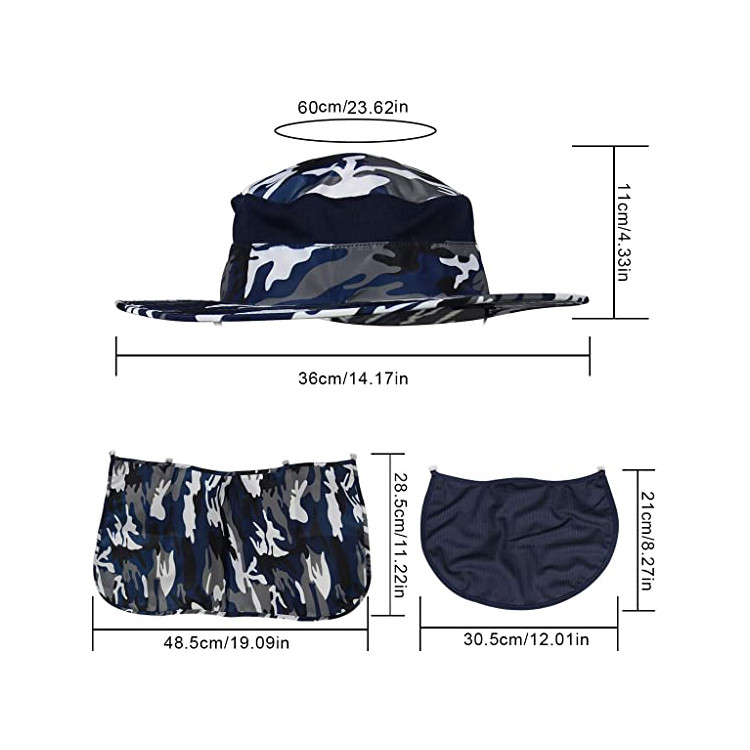 Outdoor Big Sunscreen Photography Fishing Bucket Hat For Hiking Mountaineering