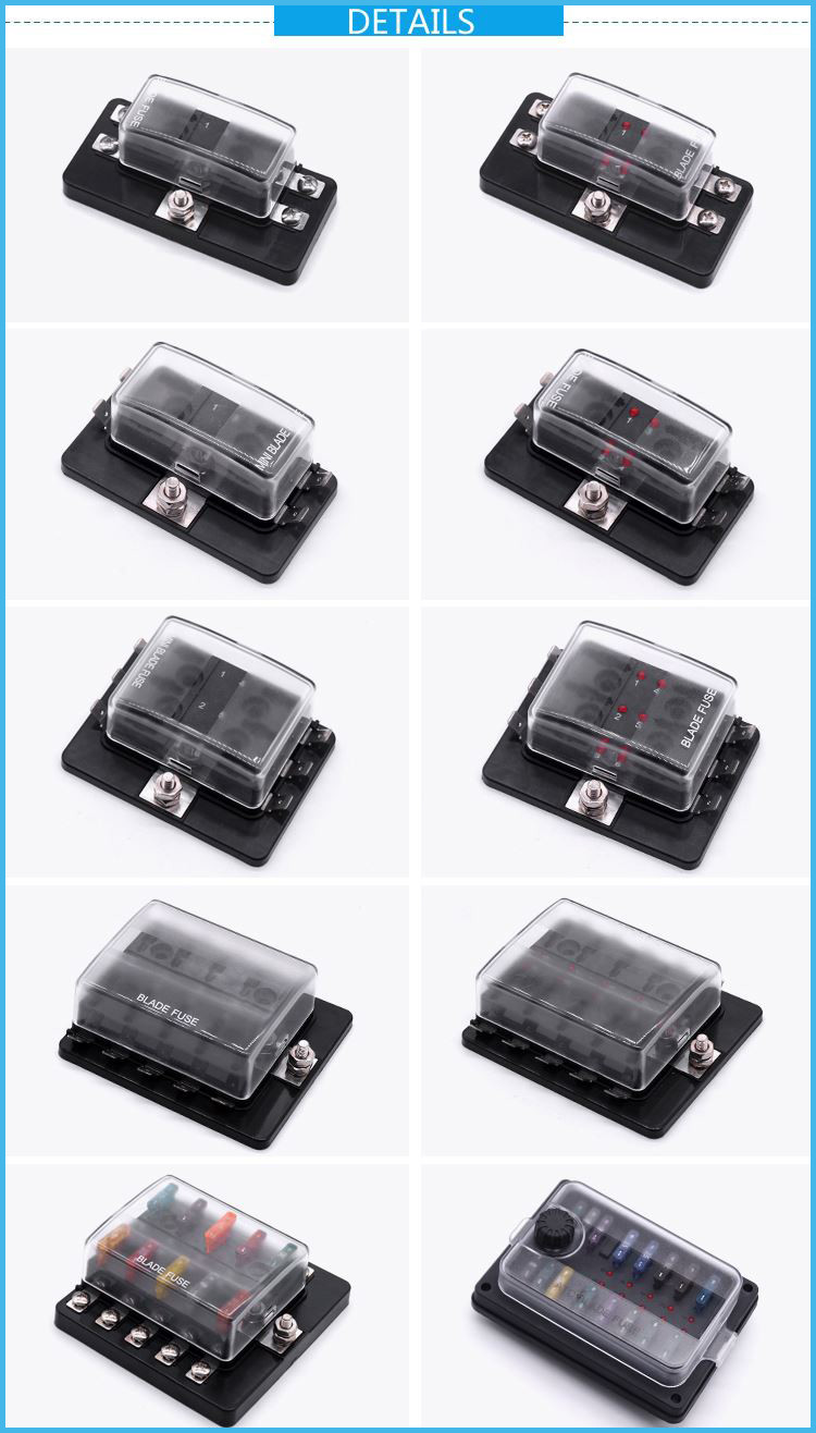 3AG AGC PCB 8 Way 120A Mount Fuse Holder 6x30mm BX308 Waterproof Fuse Block