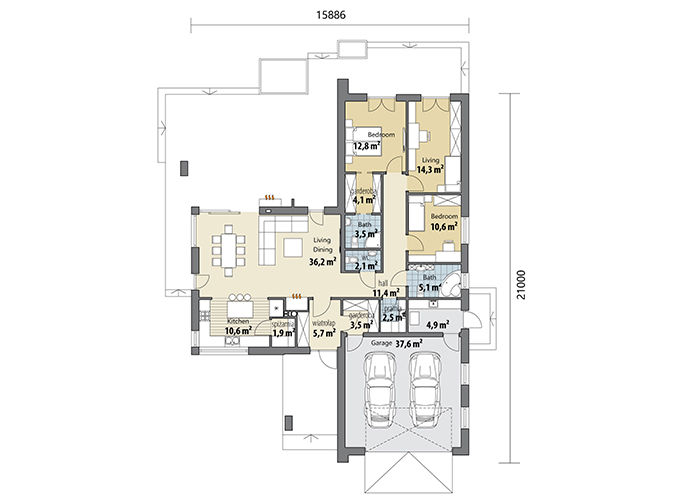 AU / EU / USA Standard Prefabricated Villa Foldable Design