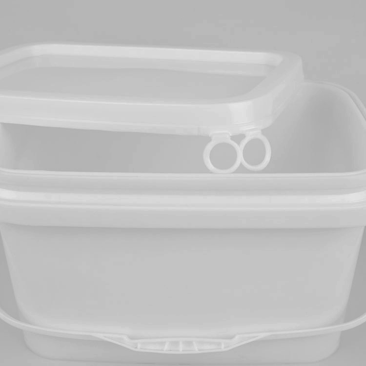 25*17*15.8cm Clear Food Grade Square Plastic Bucket With SGS Approval