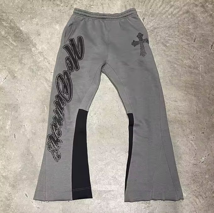 Breathable Joggers Track Pants 100% Cotton Custom Sweat Pants Flared Sweatpants for Men
