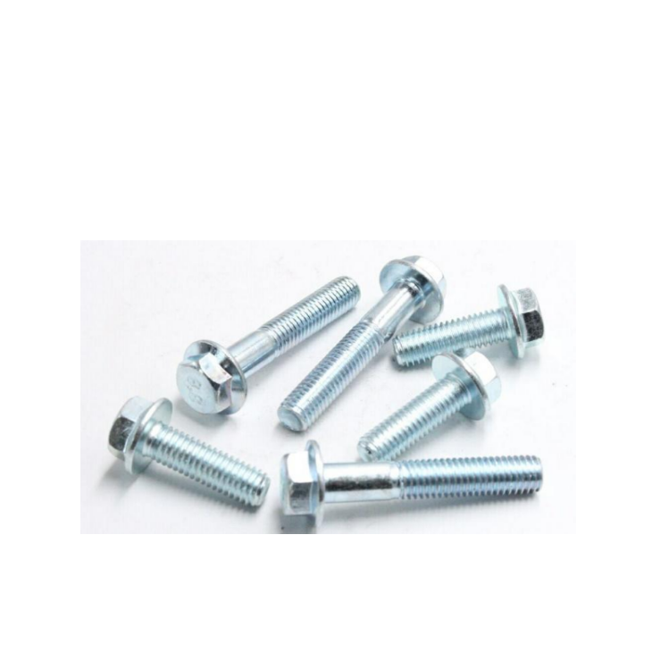 Stainless Steel Carbon Material Flange Bolts Black Oxide Zinc Finish DIN6921 M6/M8/M10 35mm Grade 8.8/10.9