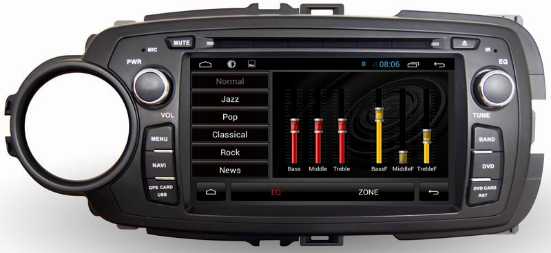 Ouchuangbo car stereo gps radio for Toyota Yaris with android 6.0 system steering wheel control
