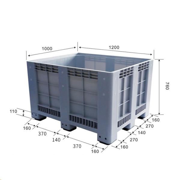 Heavy Duty Industrial Use Folding Plastic Pallet Box Plastic Stackable