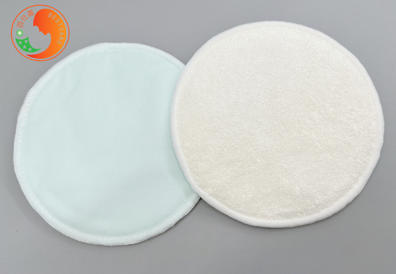 Round Shape Washable Breast Pads Nursery Customize Cotton Breast Pads