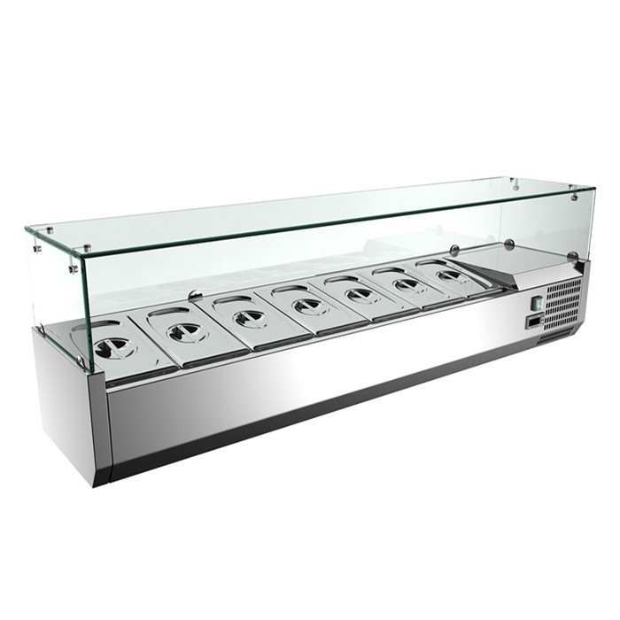201 SS 120W Table Top Fridge Freezer For Salad