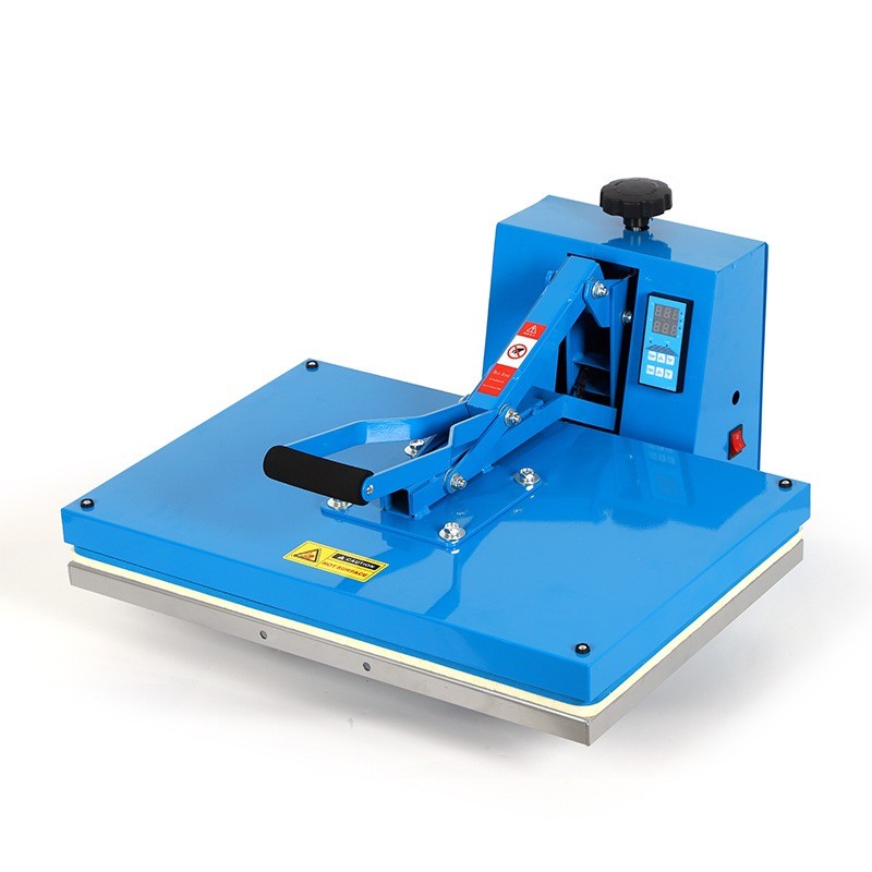 Blue Flat Clamshell T Shirt Heat Press Machine For Sublimation Printing