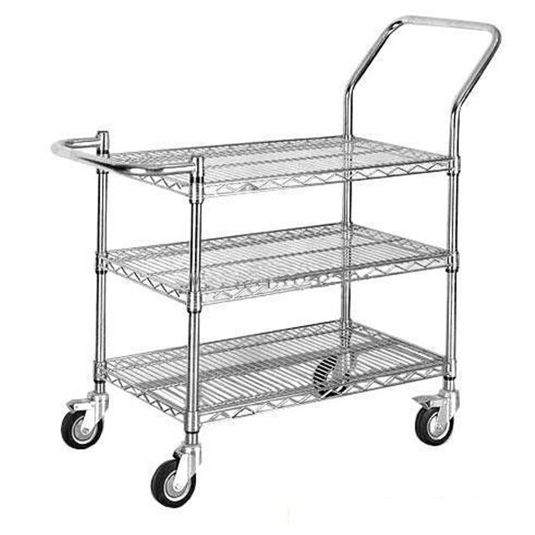 Chrome Finish 4 Layers ESD Storage Racks 330lbs Carbon Steel