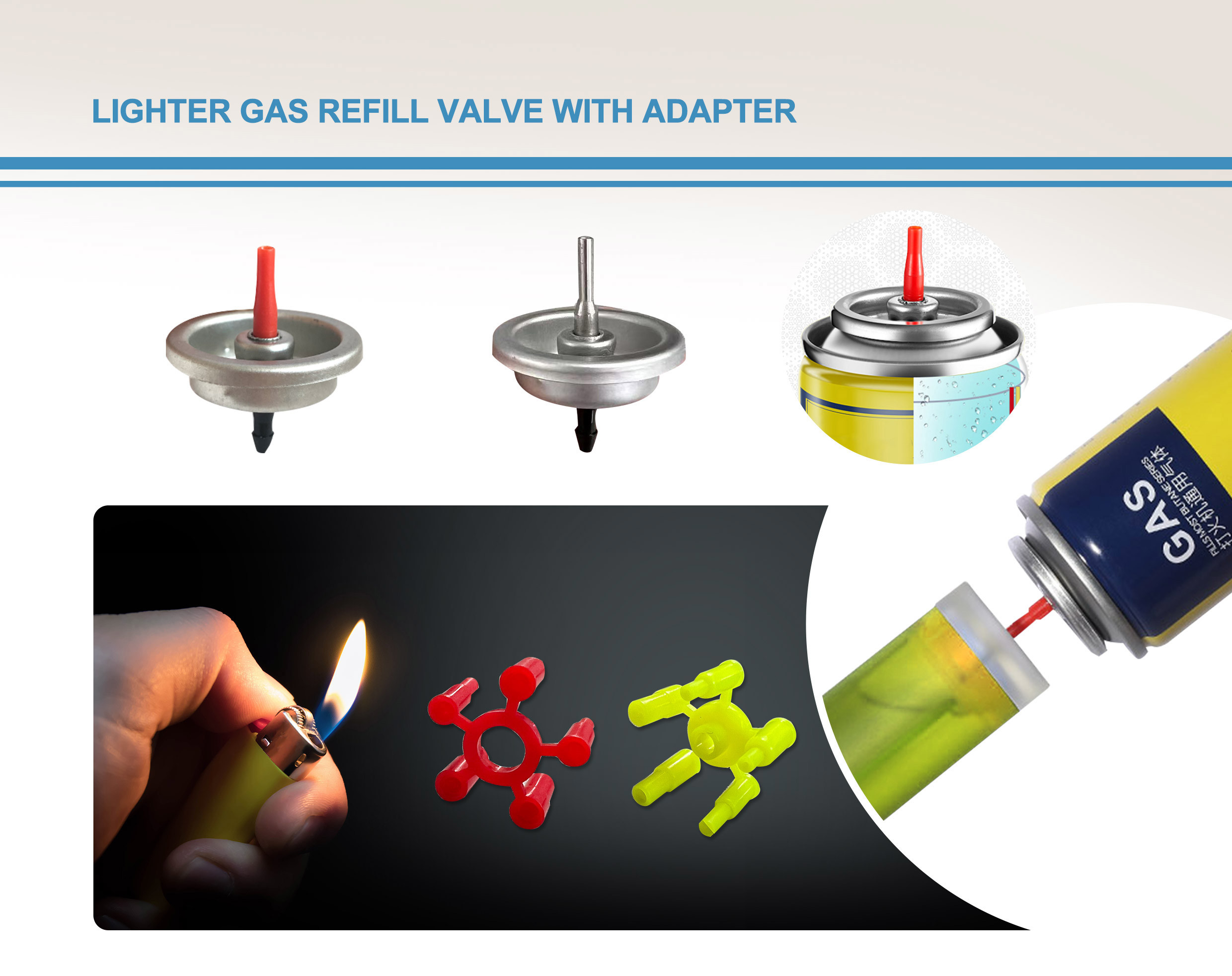 Precision Engineered Leak Proof Butane Lighter Gas Refill Valve For Lighter Refill