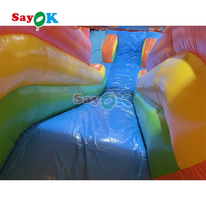 Outdoor Inflatable Slide Simple PVC Inflatable Bouncer Slide Blow Up Commercial Slide With Pond For Kids