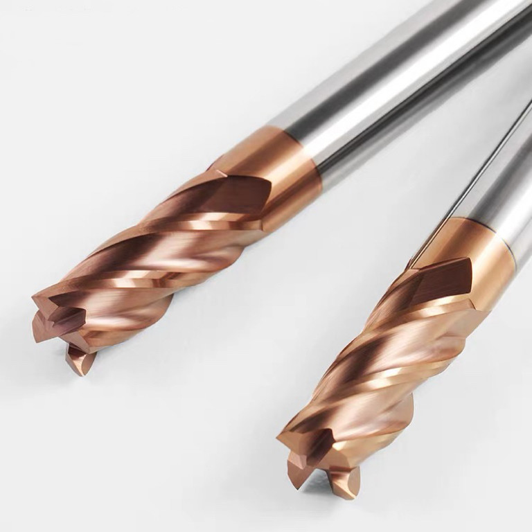High Precision Flat Milling Cutting Tool CNC Tungsten Steel Milling Cutter Nano Coating