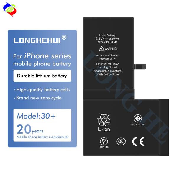 Black Mobile Phone Battery for iPhone 5 5s 6 6s 6plus 6splus 7p 8 Plus X XR XS