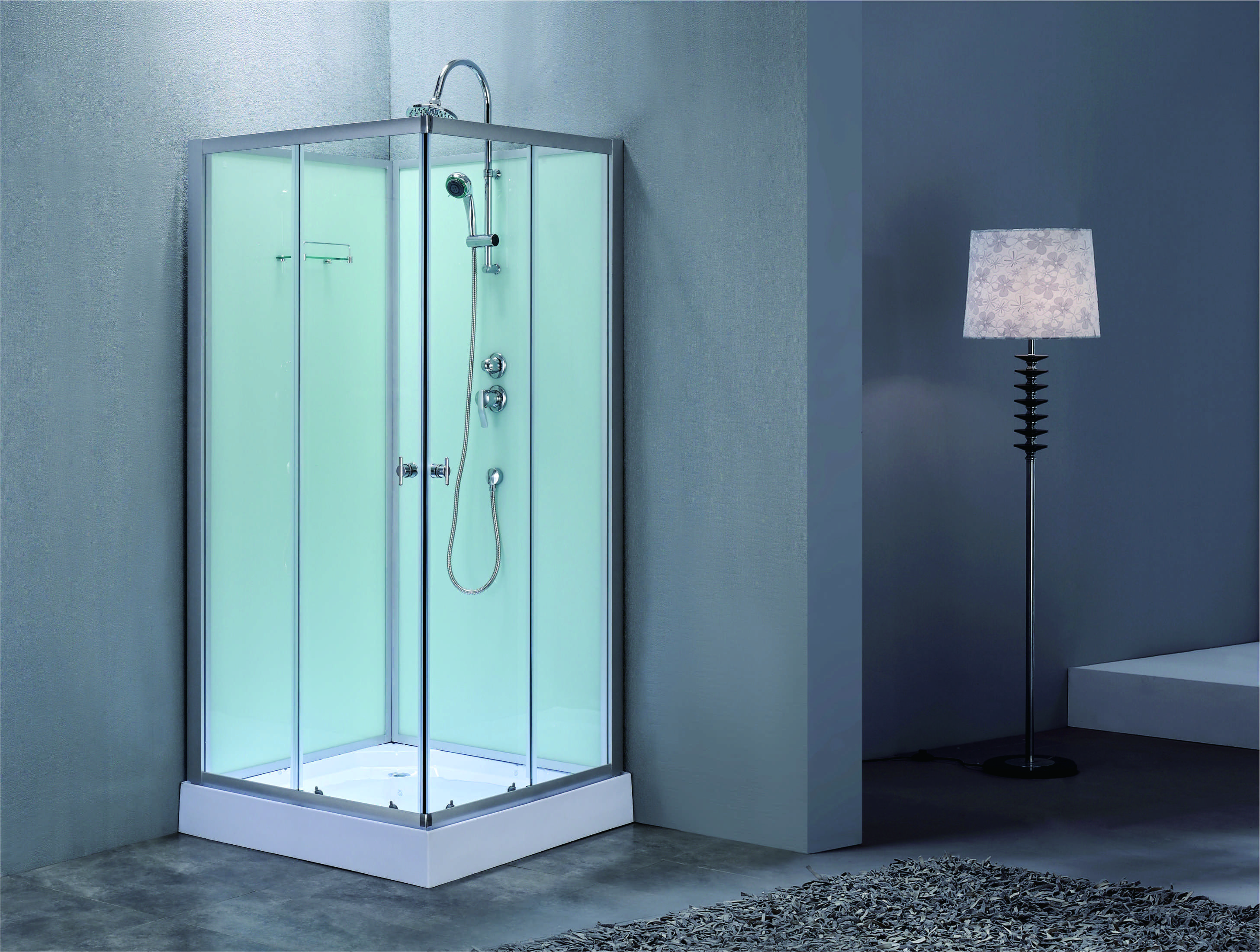 Customizable Shower Room With Satin Alum Profile And Tempered Glass For Affordable
