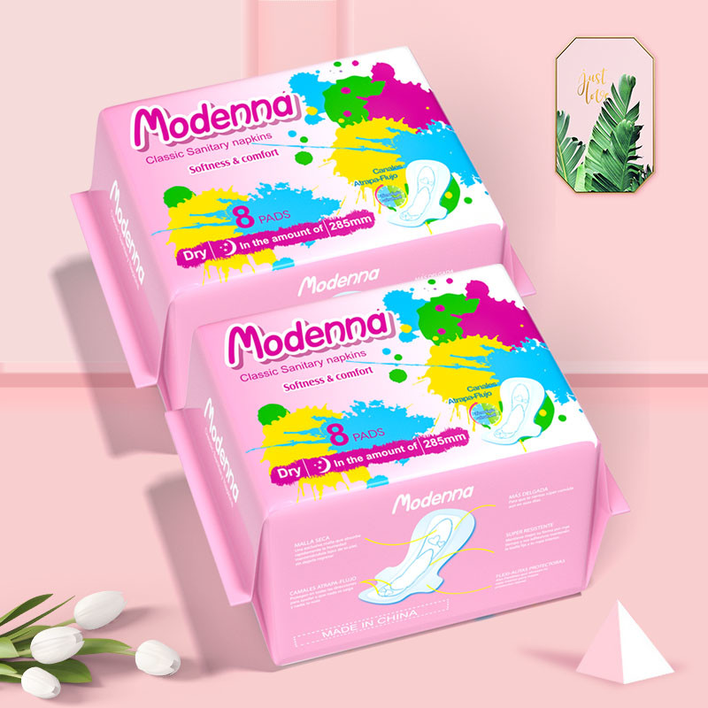 Ladies Period Wood Pulp Sanitary Napkin Ultra Thin Disposable Maxi Pad With Wings