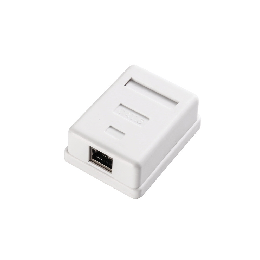 Affordable Plastic Cat6 1port FTP RJ45 Surface Mount Box with Inner Conductor Tc
