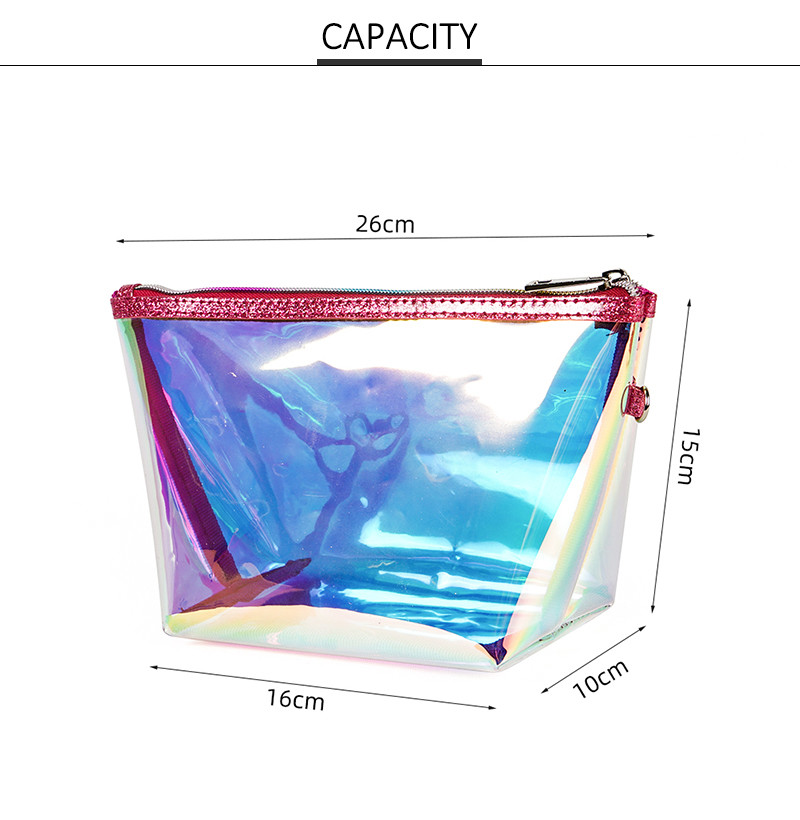 Clear Toiletry Hologram Clutch TPU Cosmetic Bag