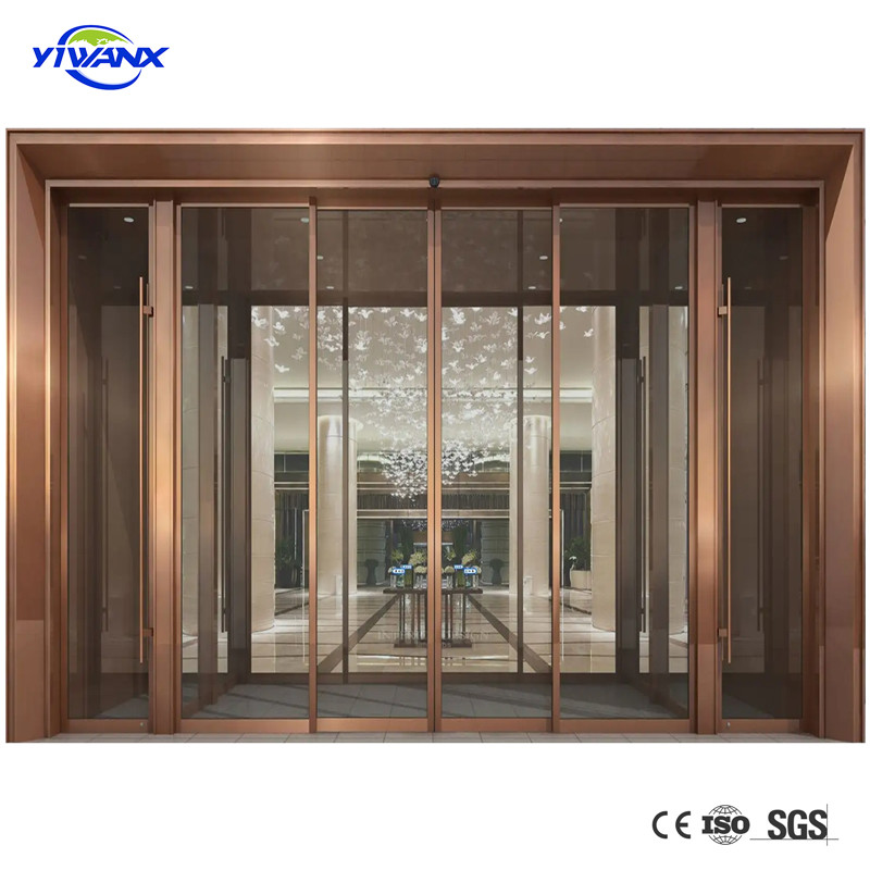 Thermal Broken Automatic Glass Sliding Door for Outdoor