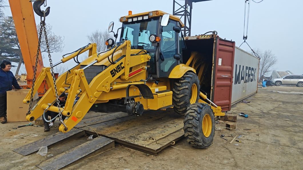 Front End Loader Backhoe 4X4 2.5 Ton Mini Payloader Joystick Towable Retroexcavadora Backhoe Loader