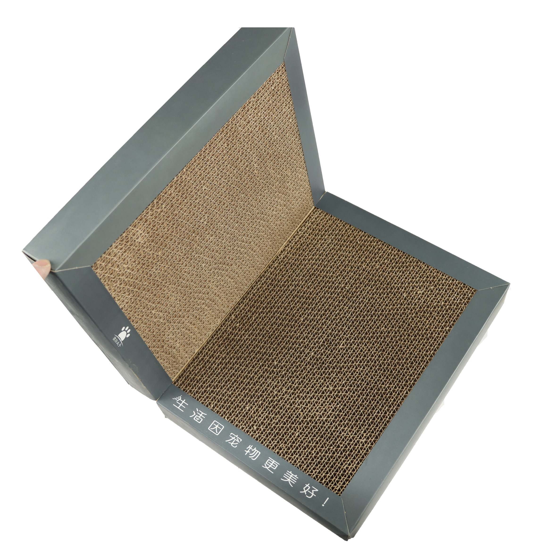 Ccorrugated Cardboard Cat Scratcher Box Couch Texture Pad 30x22.5x8CM