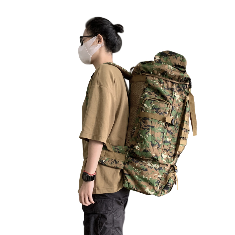 Outdoor Travel Special Shoulder Backpack with Khaki Color and Versatile Capacity