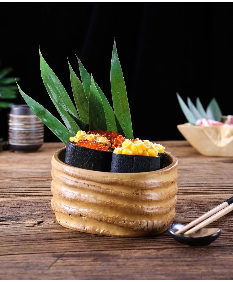 Plates Decorative Green Fresh Packed Sushi Bamboo Leaves 15-30cm