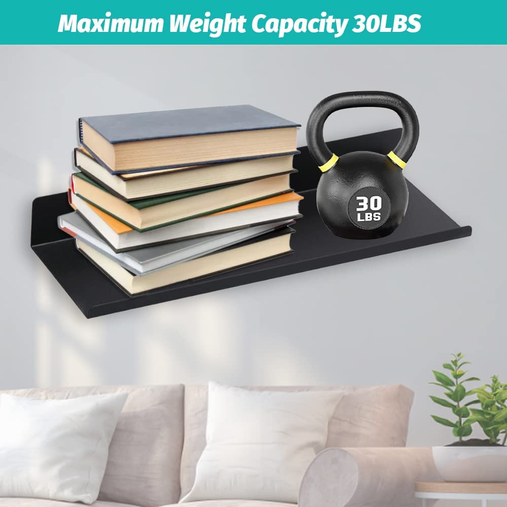 2mm Thickness Matte Black Floating Shelves for Storage and Decoration Sample Offered